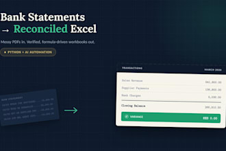 convert and reconcile bank statements to excel using python