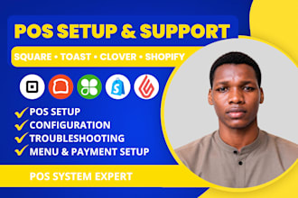 setup and troubleshoot square pos, shopify pos, toast, and clover pos
