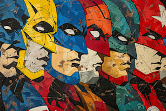 draw you into superhero comic book pop art cartoon