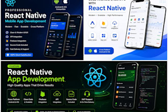 develop a professional react native mobile app using expo