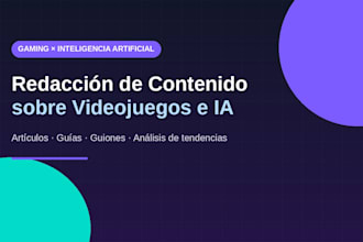 write articles about video games and ai