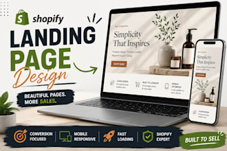 design a high converting shopify landing page for your store