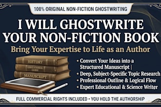 ghostwrite your non fiction book or manuscript
