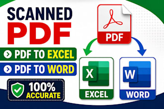 convert scanned PDF to excel or word with accuracy