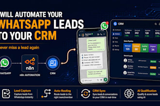 build n8n whatsapp automation to route leads to your CRM