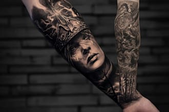 create a tattoo design of tattoo sleeve