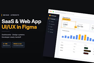 design a modern ai saas web app UI UX in figma