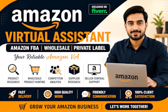 be your amazon fba virtual assistant for wholesale and product research
