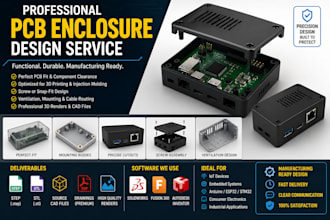 design pcb enclosure or product casing, for 3d printing and manufacturing