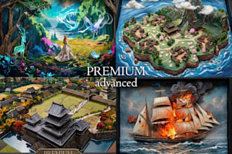 do the digitally drawing landscape illustration or concept art for you