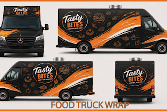 create professional food truck wrap and trailer wrap design