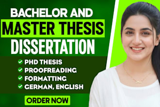 proofread and edit master, bachelor french, german thesis or dissertation