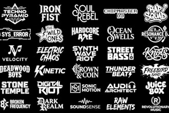 make dj, producer, band and record label logo design