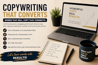 create engaging copy writing for ads, emails, and landing pages