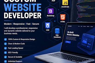 build custom website development software development frontend backend developer
