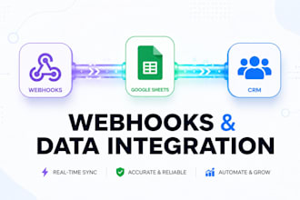 connect webhooks, google sheets, or CRM using n8n or make