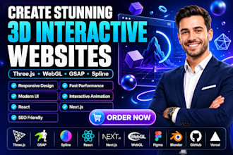 create a stunning 3d interactive website using three js webgl gsap and spline