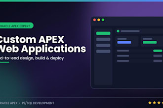 develop oracle apex custom web application for you