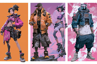 draw cyberpunk character art