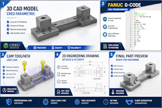 do cnc programming and fanuc g code using PTC creo