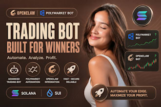 polymarket kalshi bot, copy trading, volume bot, custom strategy bot, pump fun