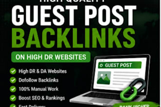 provide high quality guest post backlinks