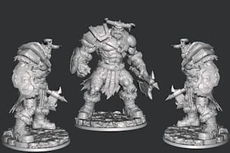 sculpt 3d warhammer 40k miniature dnd tabletop model stl figure for 3d printing