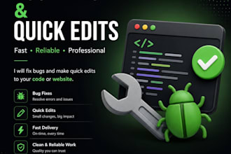 fix bugs or make quick edits to your existing website