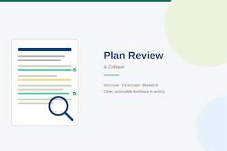 review and critique your existing business plan