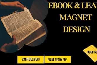 design professional ebook, lead magnet, workbook and PDF