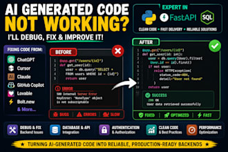 fix ai generated python and fastapi backend