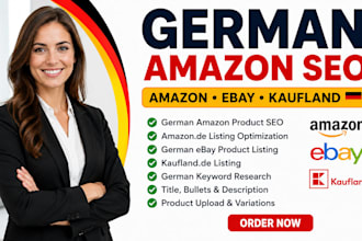 do german amazon product SEO listing, german ebay listing, klauflaud listing