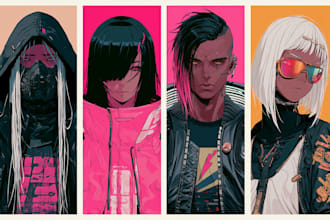 create cyberpunk character art