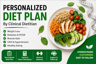 create diet plans for diabetes ckd pcos liver heart disease