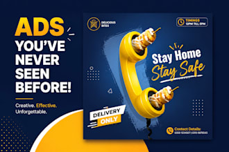 design instagram ads, facebook ads, social media posts, and meta ad creatives