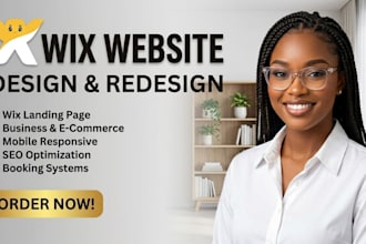 build wix website,  wix studio design or redesign website
