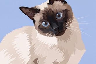 create a custom vector pet portrait from your photo