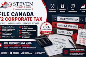 file canada tax return t2 corporate gst, hst small business and maximize refunds