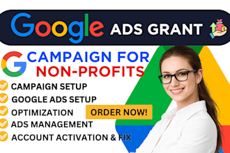 setup optimize nonprofit google ads grants ppc campaign get donation 501c3