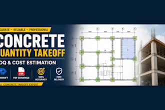 do concrete quantity takeoff, boq and cost estimation using planswift