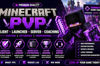 build a custom premium minecraft pvp client pack launcher server coaching today