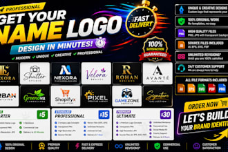 get your custom name logo in minutes