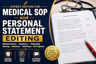 expertly edit your personal statement for residency medical school or fellowship