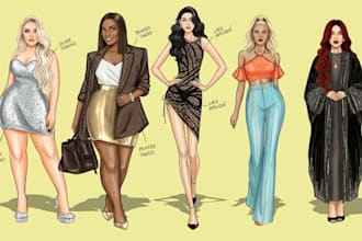 draw a fashion illustration or sketch