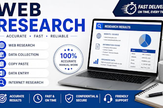 do copy paste, web research and accurate data entry