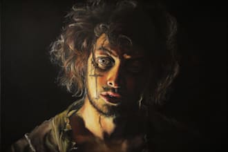 draw digital oil smudge painting from your photo