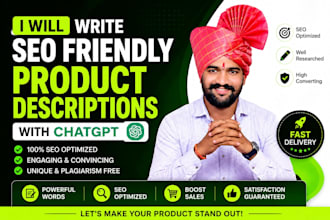 write seo friendly product descriptions with chatgpt