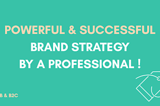 develop a new brand strategy for your business or startup