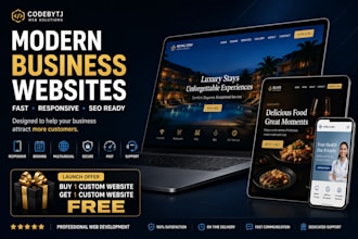 build a modern business website with custom features