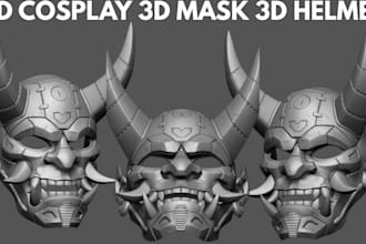 3d cosplay model, 3d mask, 3d halloween model, 3d armor, 3d model 3d figures